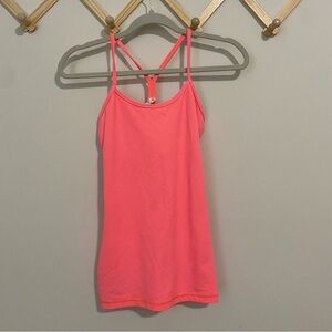 Lululemon Neon Pink Power Y Tank size 4